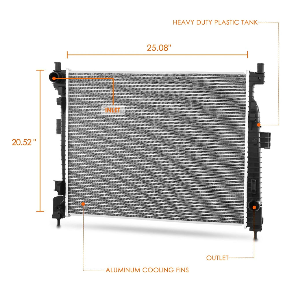 Aluminum Cooling Radiator DPI-13656 for Dodge Durango/Jeep Grand Cherokee (2016–2020)