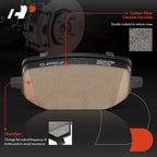 Set of 4 Rear Side Ceramic Brake Pads with Hardware for Ford Explorer