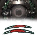 Green Steering Wheel Paddle Shifter Extensions for BMW M2 M3 M4 M5 M6 X5M X6M