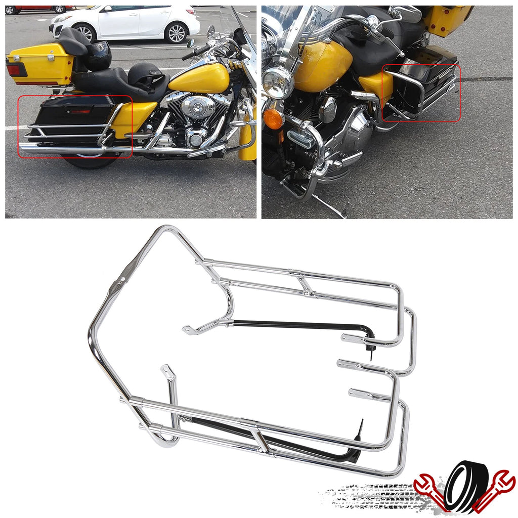 Saddlebag Guard Rail Mounts for Harley Touring Street Glide (1997–2008)