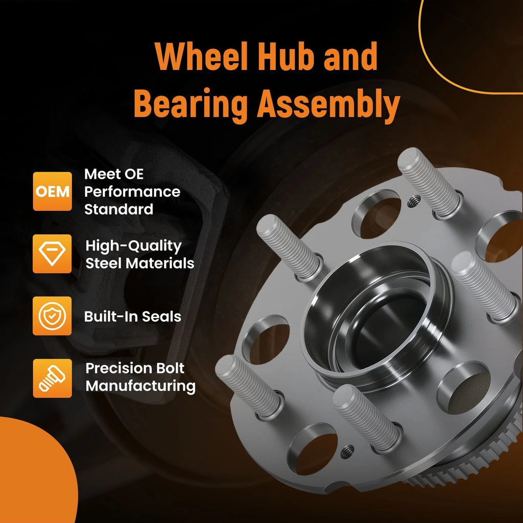 Rear Wheel Hub & Bearing Set for Honda Odyssey (1999–2004) 42200S0XA50 5 Bolt ABS