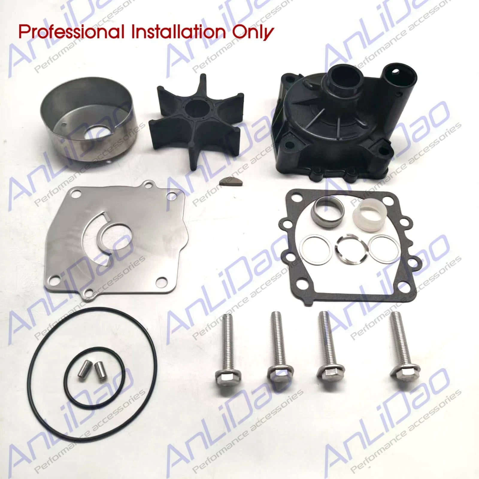 Water Pump Repair Service Kit for Yamaha Outboard (61A-W0078-01, 61A-W0078-A2)