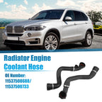 Set of 2 Upper and Lower Radiator Coolant Water Hoses for BMW X5 (2000–2006) No.11537508688