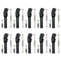 Set of 10 Denso Iridium TT Spark Plugs & Coil Boots for Ford E-350 (2008–2010)