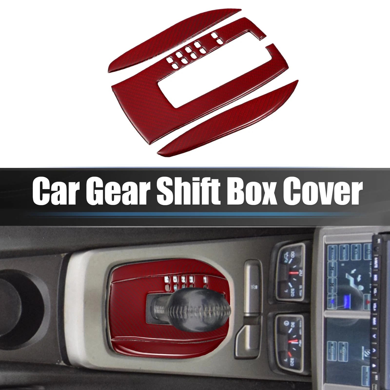 Set of 1 Gear Shift Box Trim for Chevrolet Camaro (2017–2019) Carbon Fiber