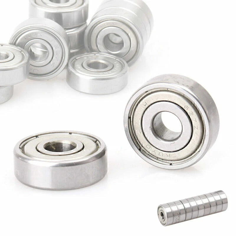 10PCS Miniature Deep Groove Ball Bearings 627ZZ 627-2Z 80027 (7x22x7mm)