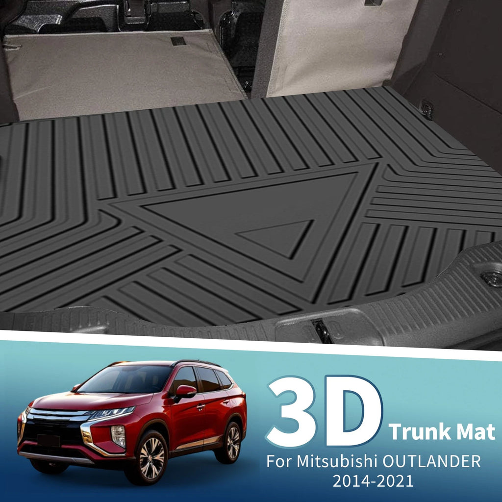 Flat Face Cargo Liner Rear Trunk Mat for Mitsubishi Outlander (2014–2021) TPE