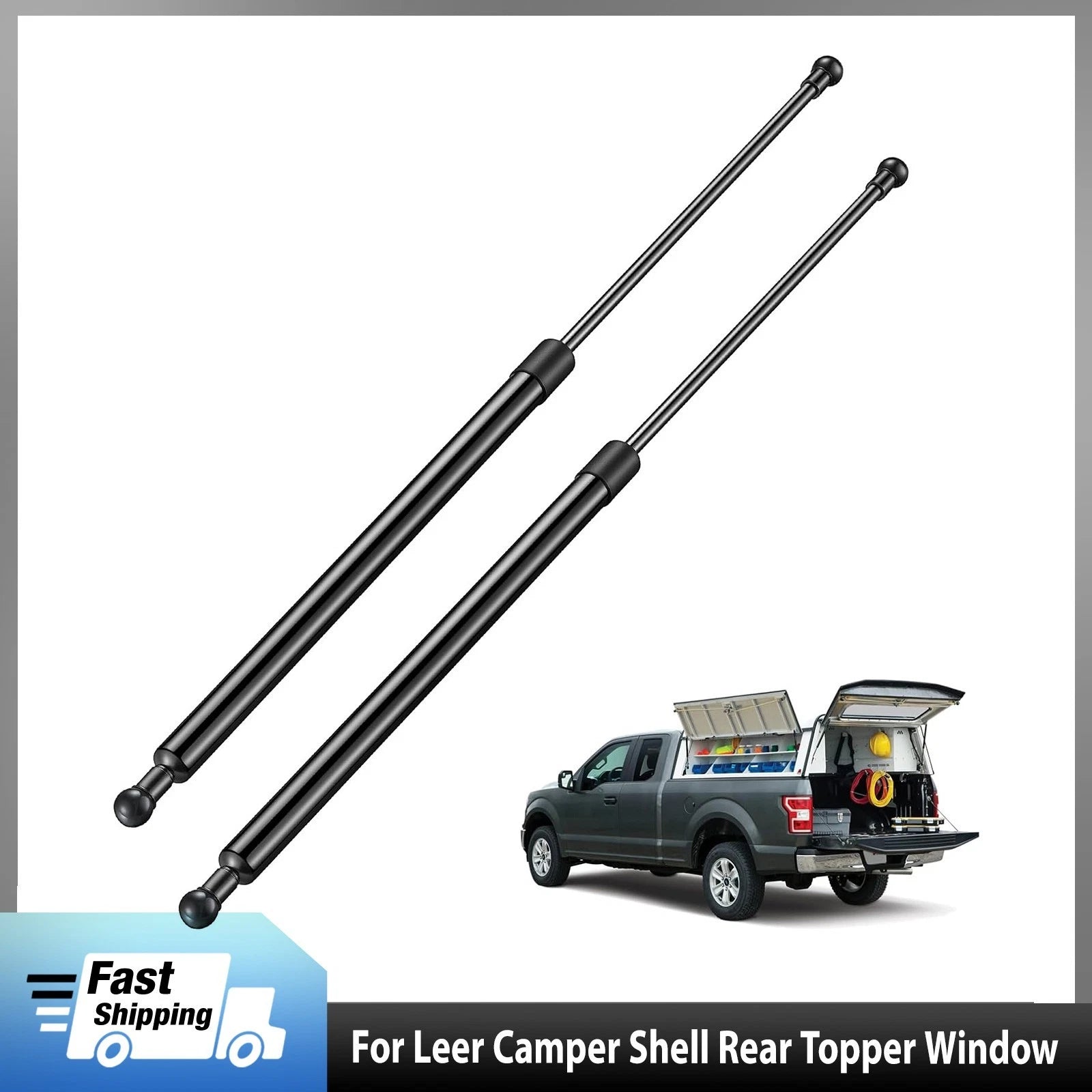2PC Gas Lift Struts for Leer Camper Topper Window (28 Inch)