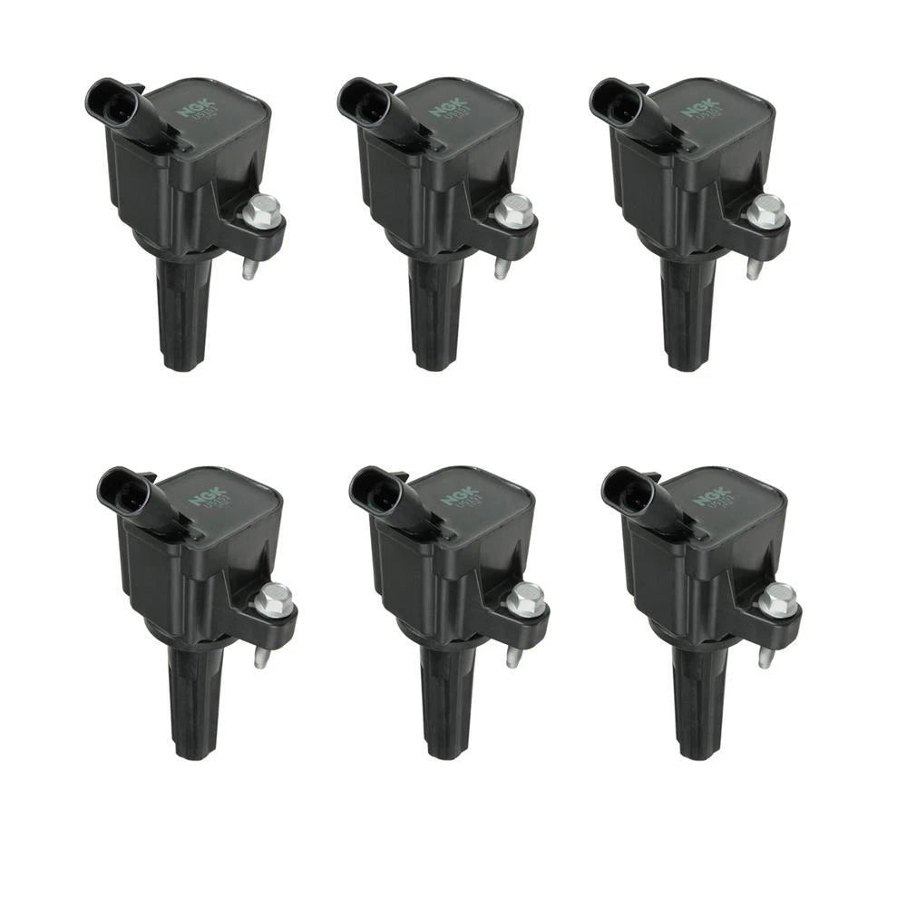 Set of 6 NGK COP Ignition Coils for Buick Chevrolet GMC Saab Isuzu (2002–2009)