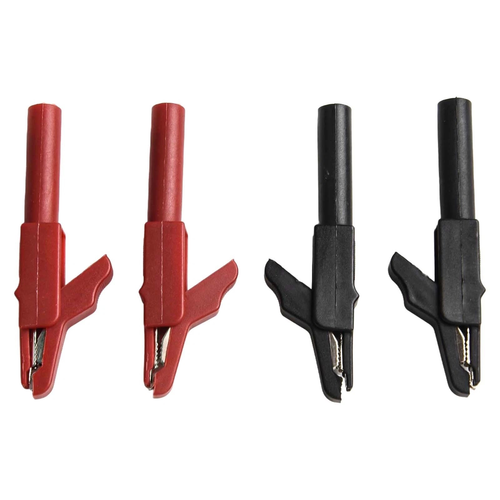 Set of 4 Clips Crocodile Clamp for Wires Banana Connector