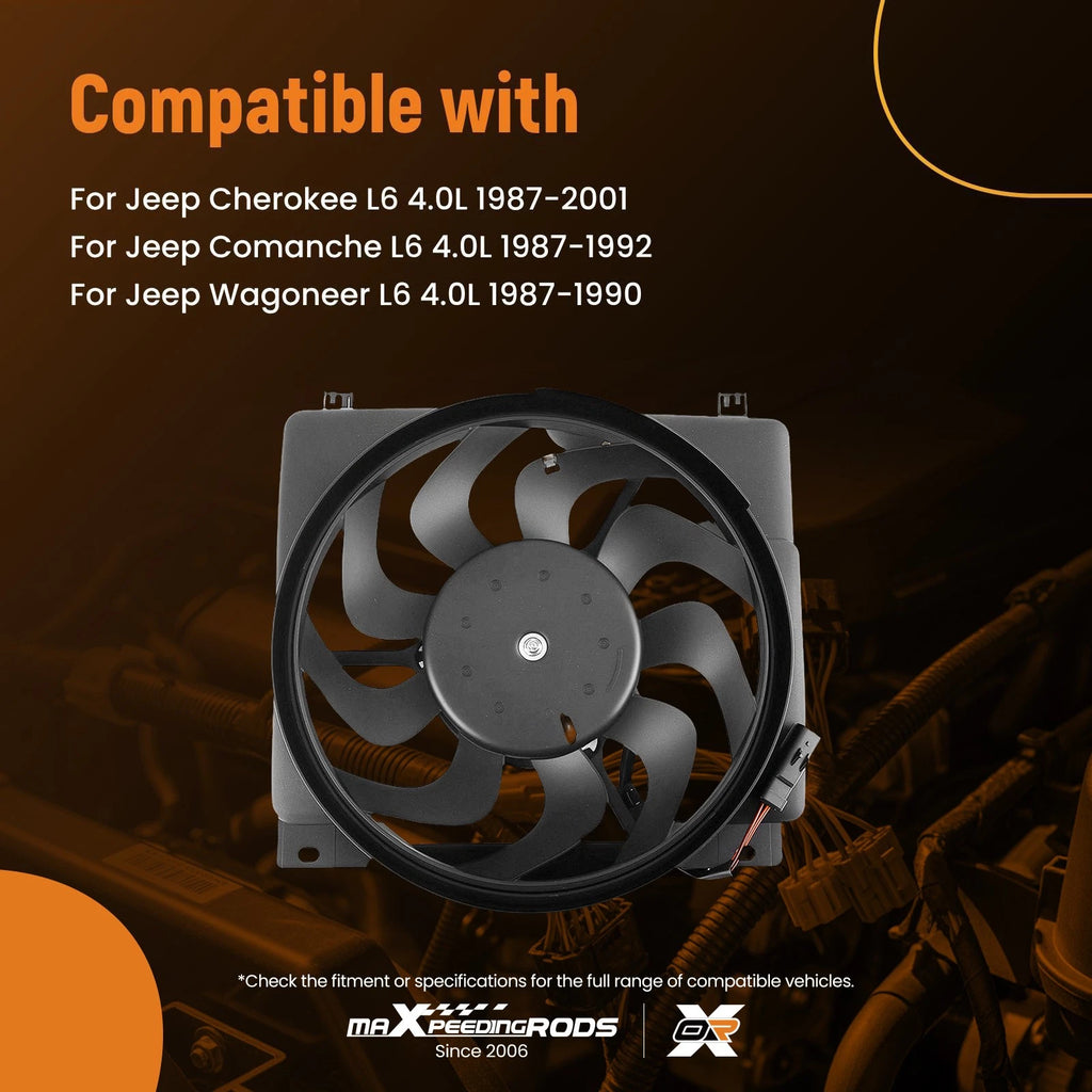 Electric Radiator Cooling Fan for Jeep Cherokee/Wagoneer (1987–2001)