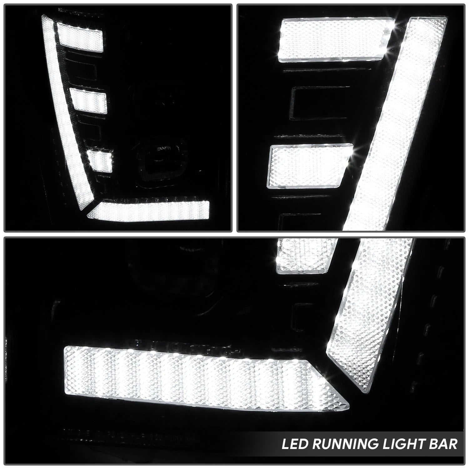Sequential LED Light Bar Projector Headlights for Ford F250 SD (2011–2016)