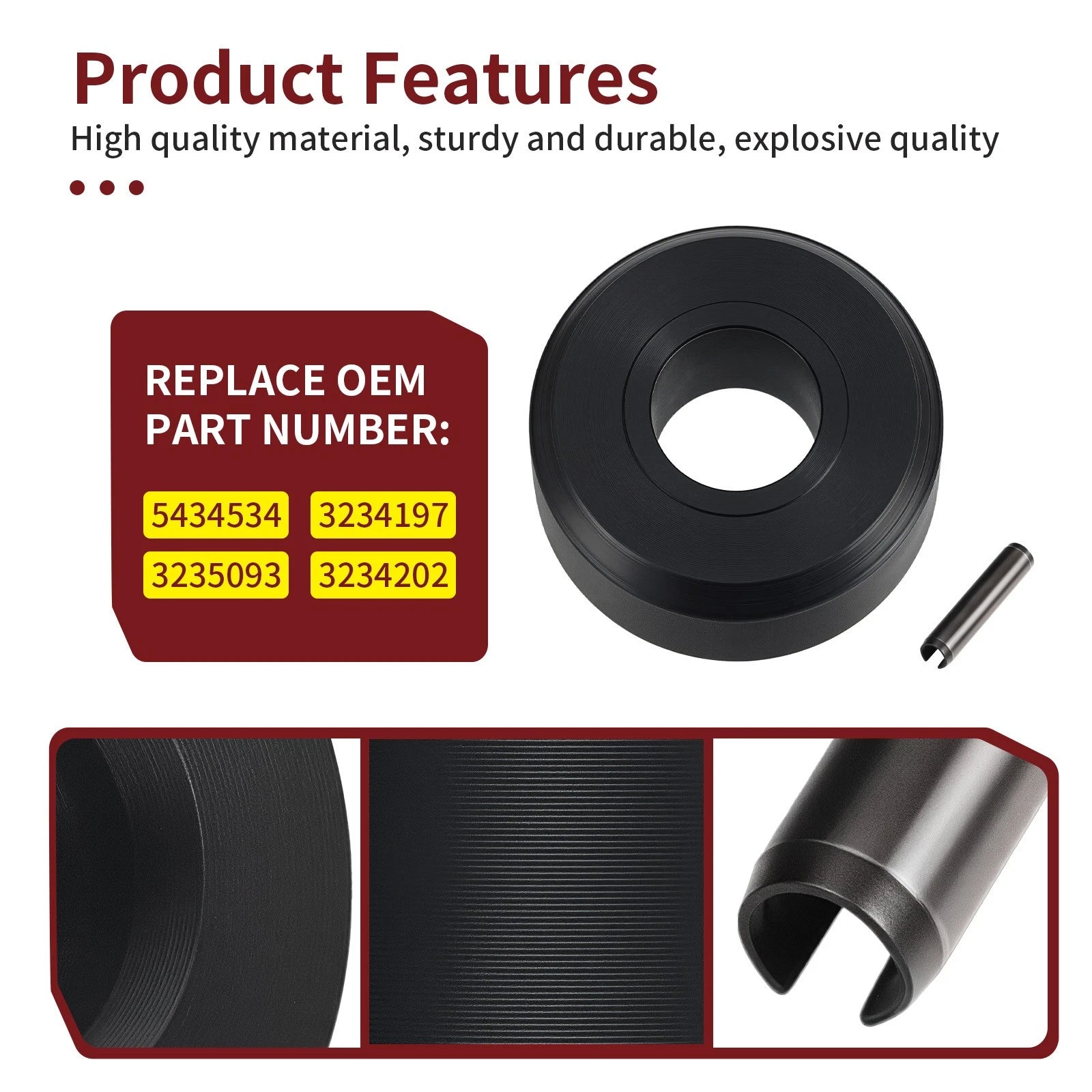 2 Pack Secondary Clutch Roller w/ Pin for Polaris Ranger 1000 Diesel (2015)
