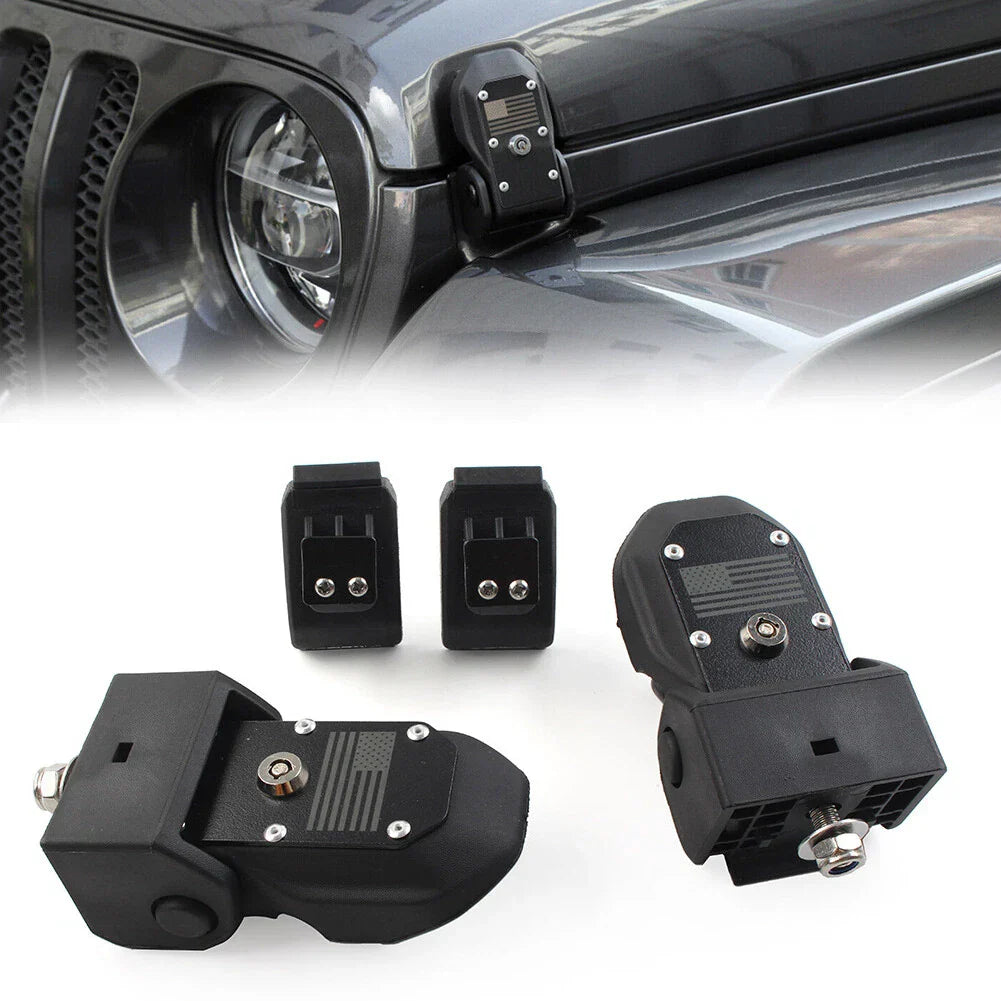 Hood Latch Lock Catch Pair for Jeep Wrangler JL (2018-2023)