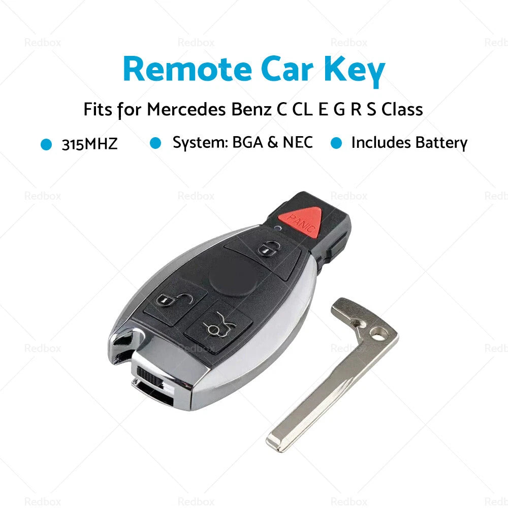 Set of 4 Buttons 315MHz Remote Key for Mercedes C E G GL ML R S Class