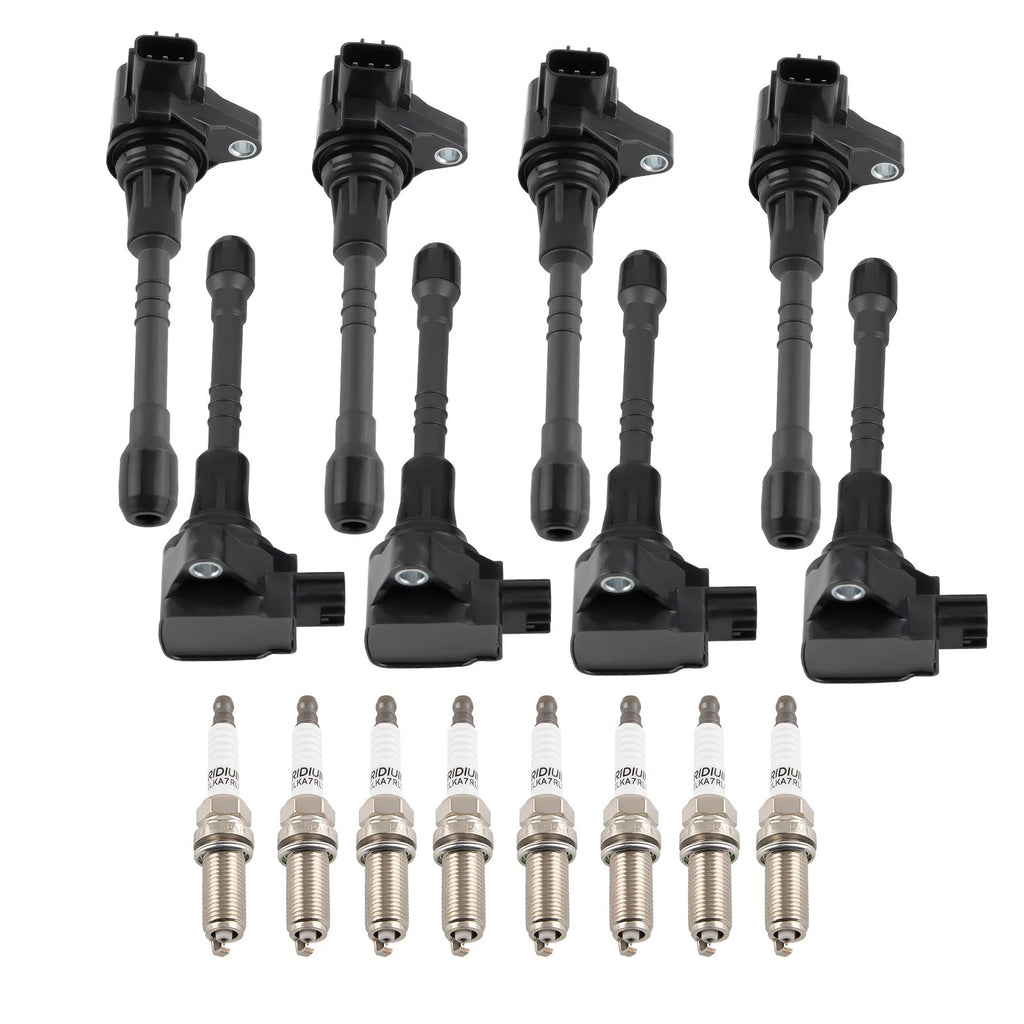 8PCS Ignition Coils & 8PCS Iridium Spark Plugs for Infiniti QX80 (2014–2020)
