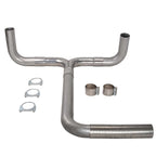 Dual Smoker Diesel Exhaust Stack T Pipe + 2X 4"/5" In 7"/8" Out Tips for