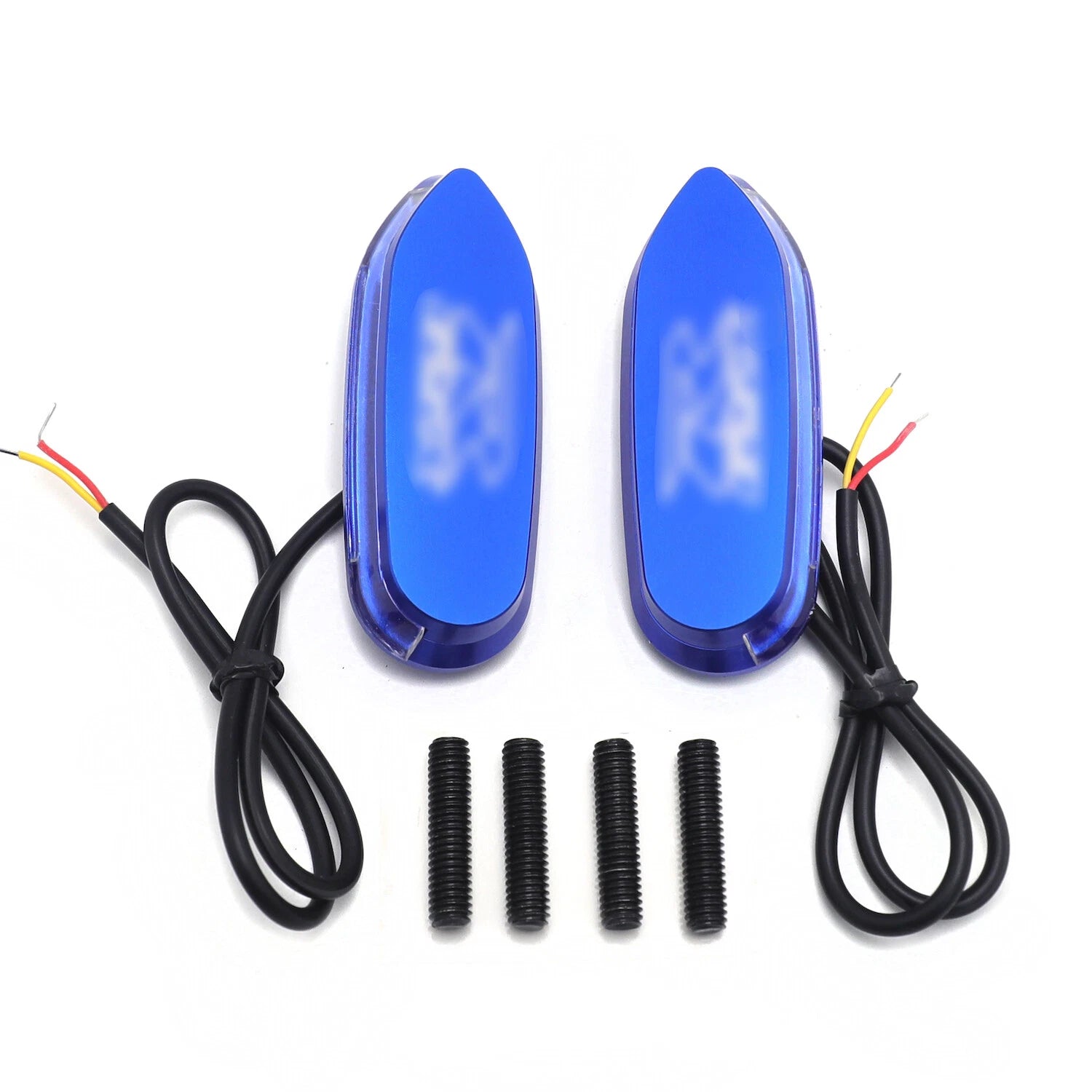 LED Blue Mirror Block Off Base for Suzuki GSXR 600 750 (2006–2012)