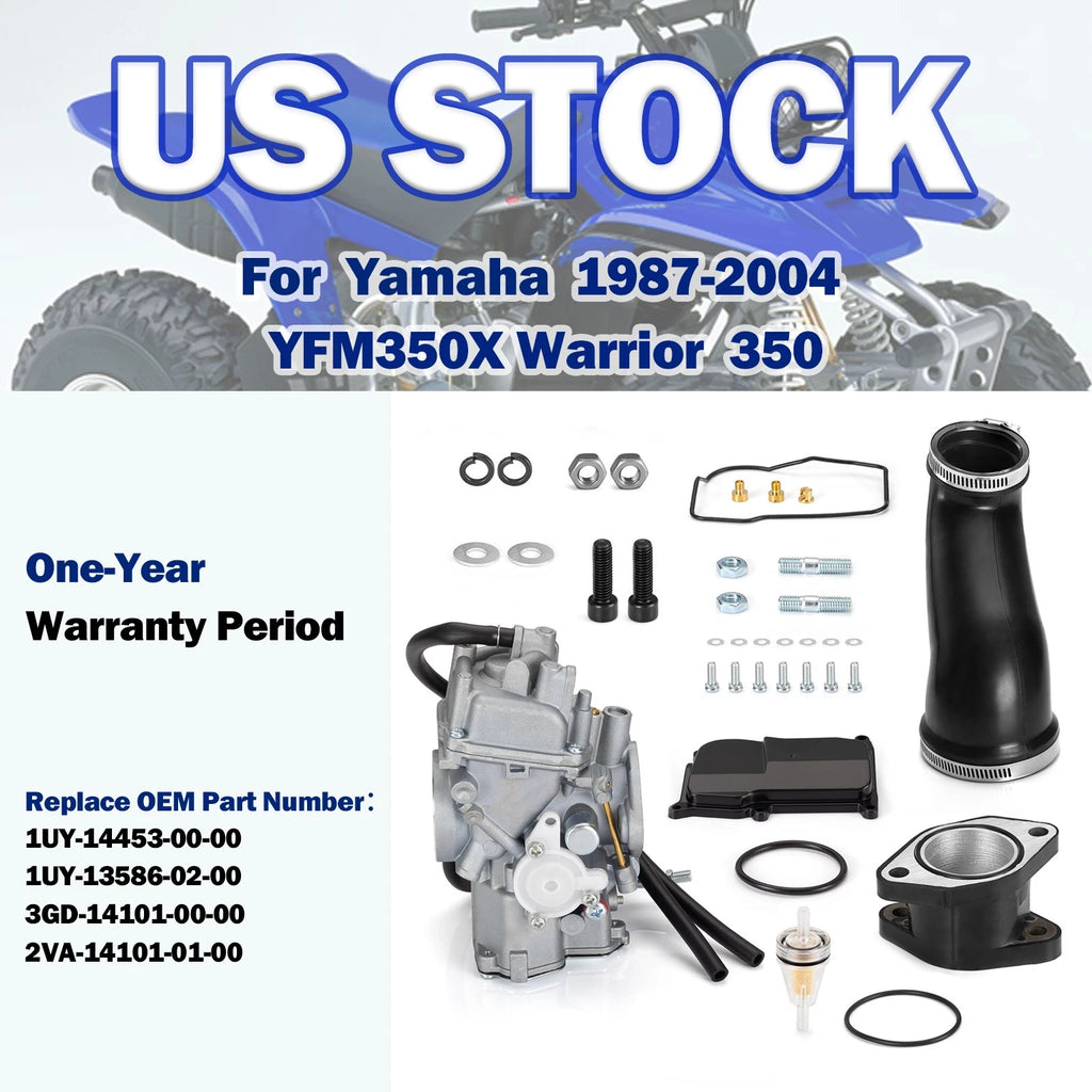 Carburetor + Intake Manifold Boot Joint for Yamaha Warrior 350 (1987–2004)