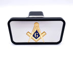 Tow Hitch Cover Emblem for 2" Receiver Freemasonry ABS Mirrored (Fits)