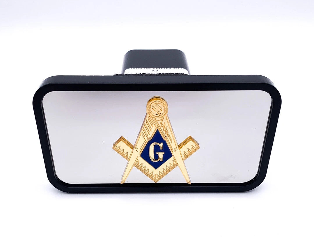 Tow Hitch Cover Emblem for 2" Receiver Freemasonry ABS Mirrored (Fits)