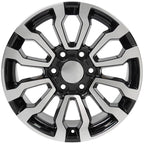 18 Inch Machined Black Wheel Replacement for 1992-1994 Chevy Blazer