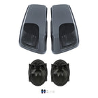 Hard Saddlebag Lids with 5x7" Speakers for Harley Touring (2014–2024) Gunship Gray