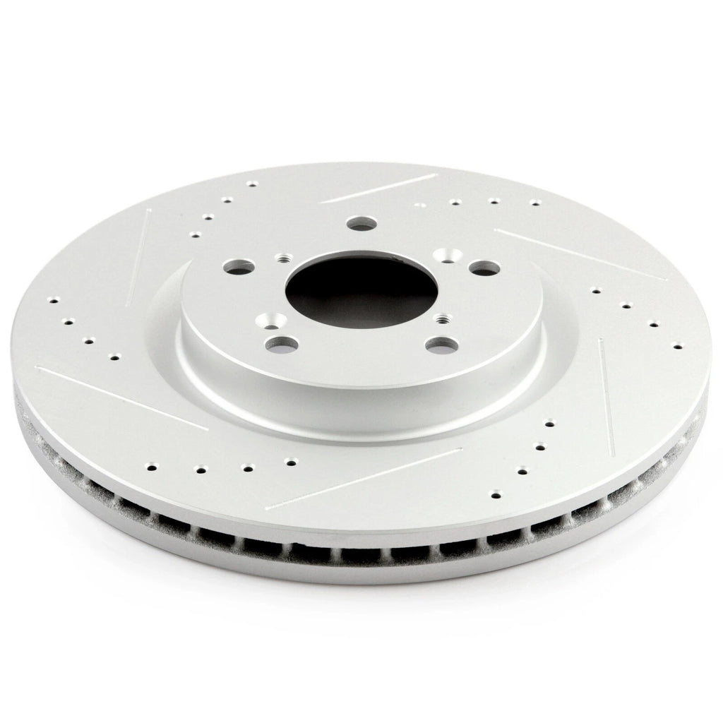 Set of 2 Slotted Front Disc Brake Rotors for Acura TL Honda Odyssey