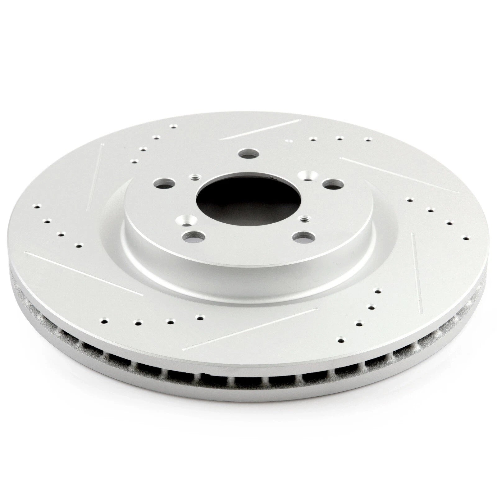 Set of 2 Slotted Front Disc Brake Rotors for Acura TL Honda Odyssey