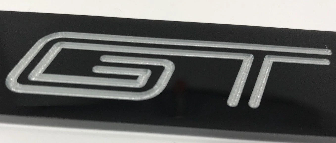 License Plate Frame Black Metal Engraved for Ford Mustang Shelby GT350R (2015–2020)