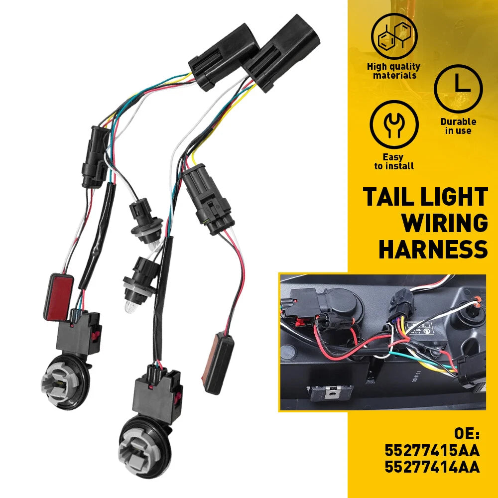 LED Tail Lights Conversion Wire Harness Kit for Ram 1500 2500 3500 (2013–2018)