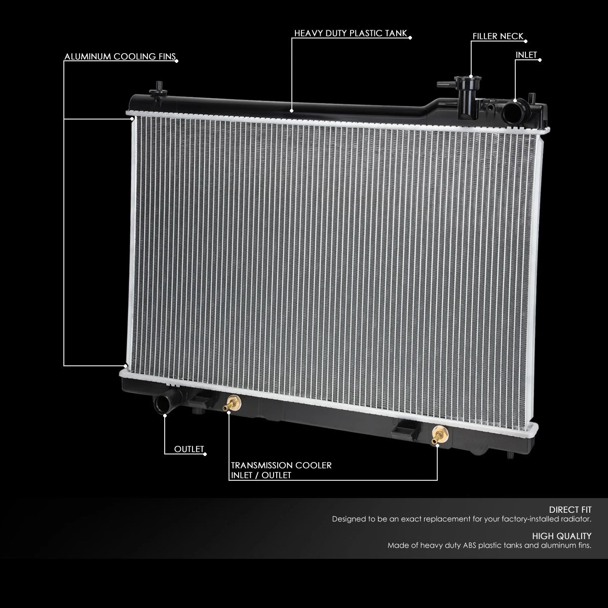 Full Aluminum Core Cooling Radiator for Infiniti FX35 (2003–2008) DPI 2683