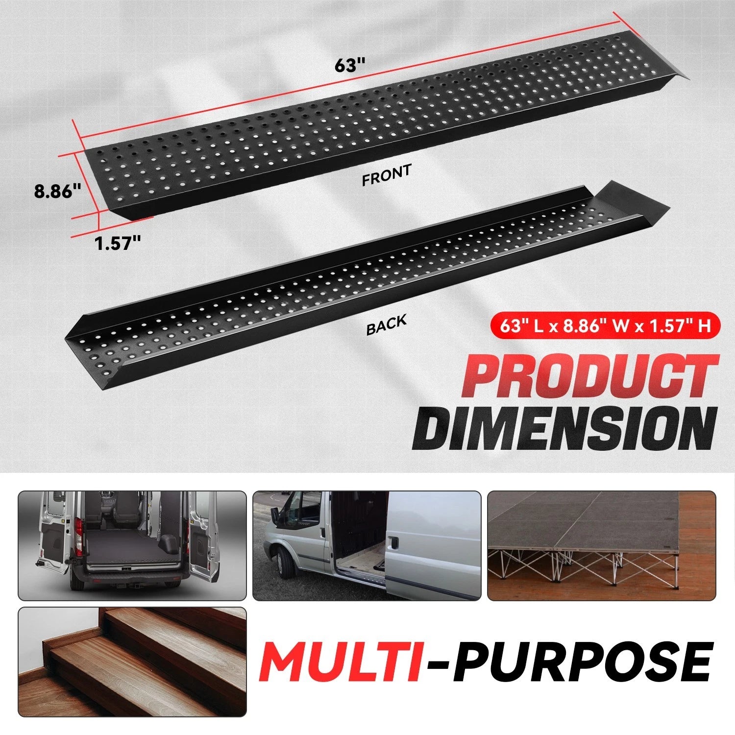 Loading Ramp for Extended Headboard (63" L x 8.86" W x 7.57" H)