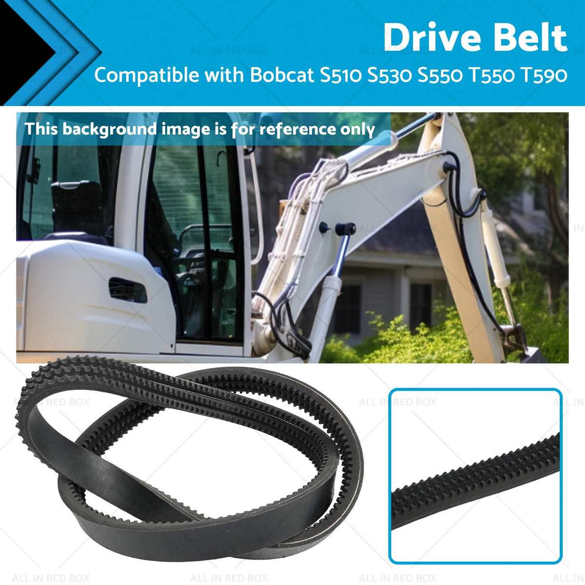 Hydraulic Pump Drive Belt 7146391 for Bobcat S510 S530 S550 T550 T590 (2010–2023)