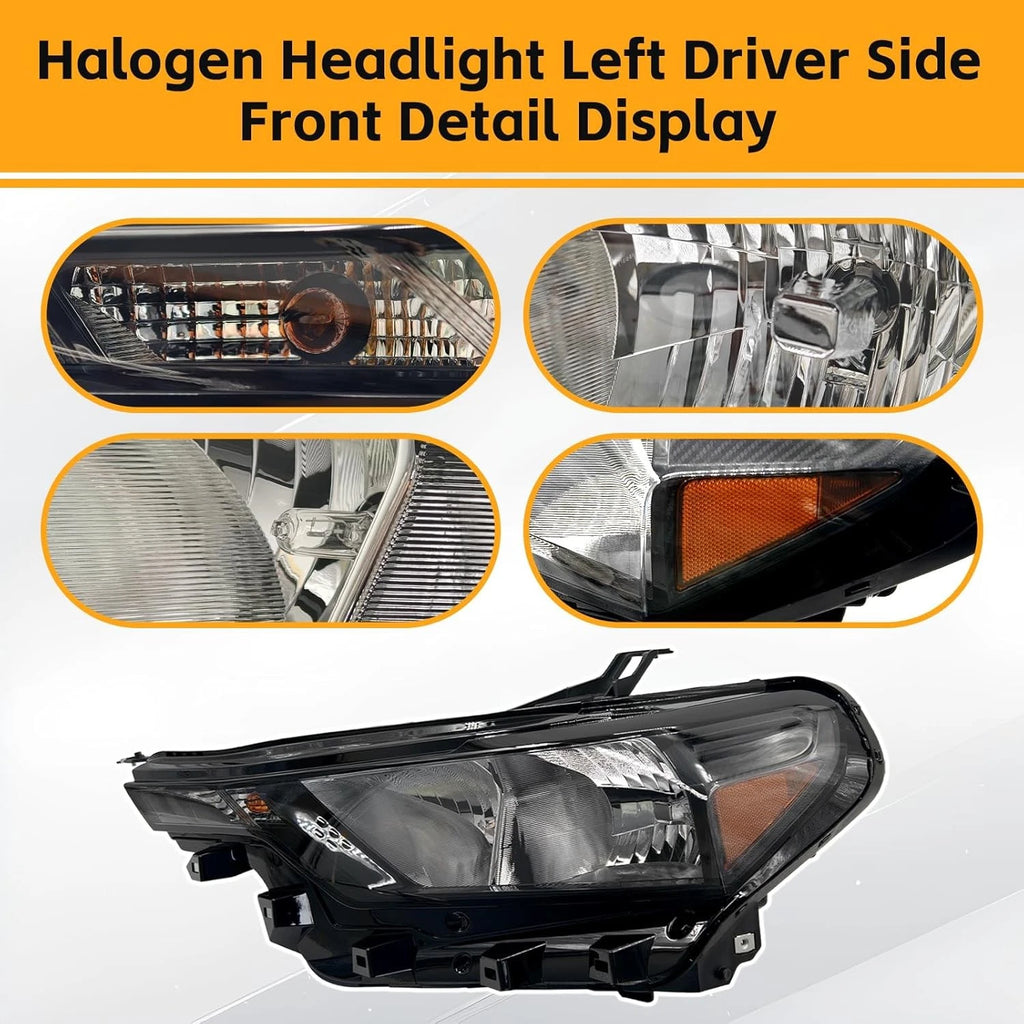 Halogen Headlight with Bulb for Chevrolet Colorado (2023–2025) Left Driver Side