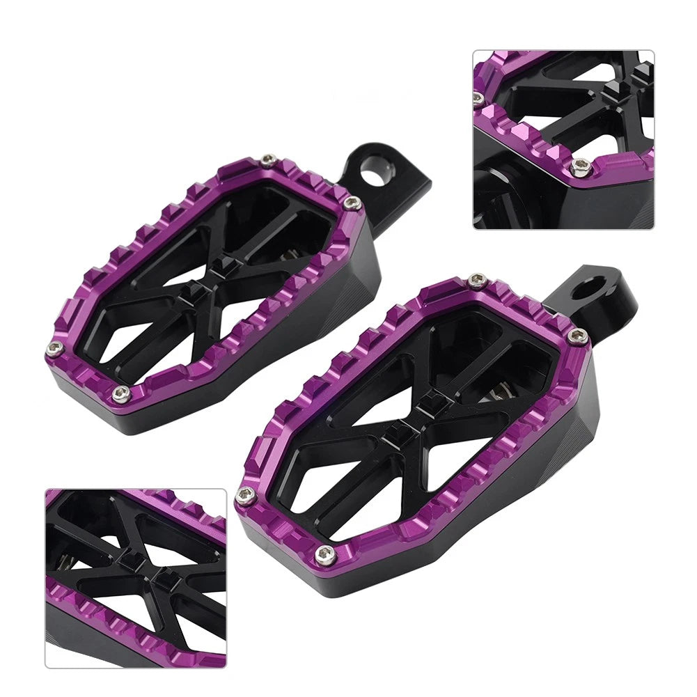 Male Mount Rear Foot Peg Footrest for Harley Electra Glide (2014–2023) Black Purple