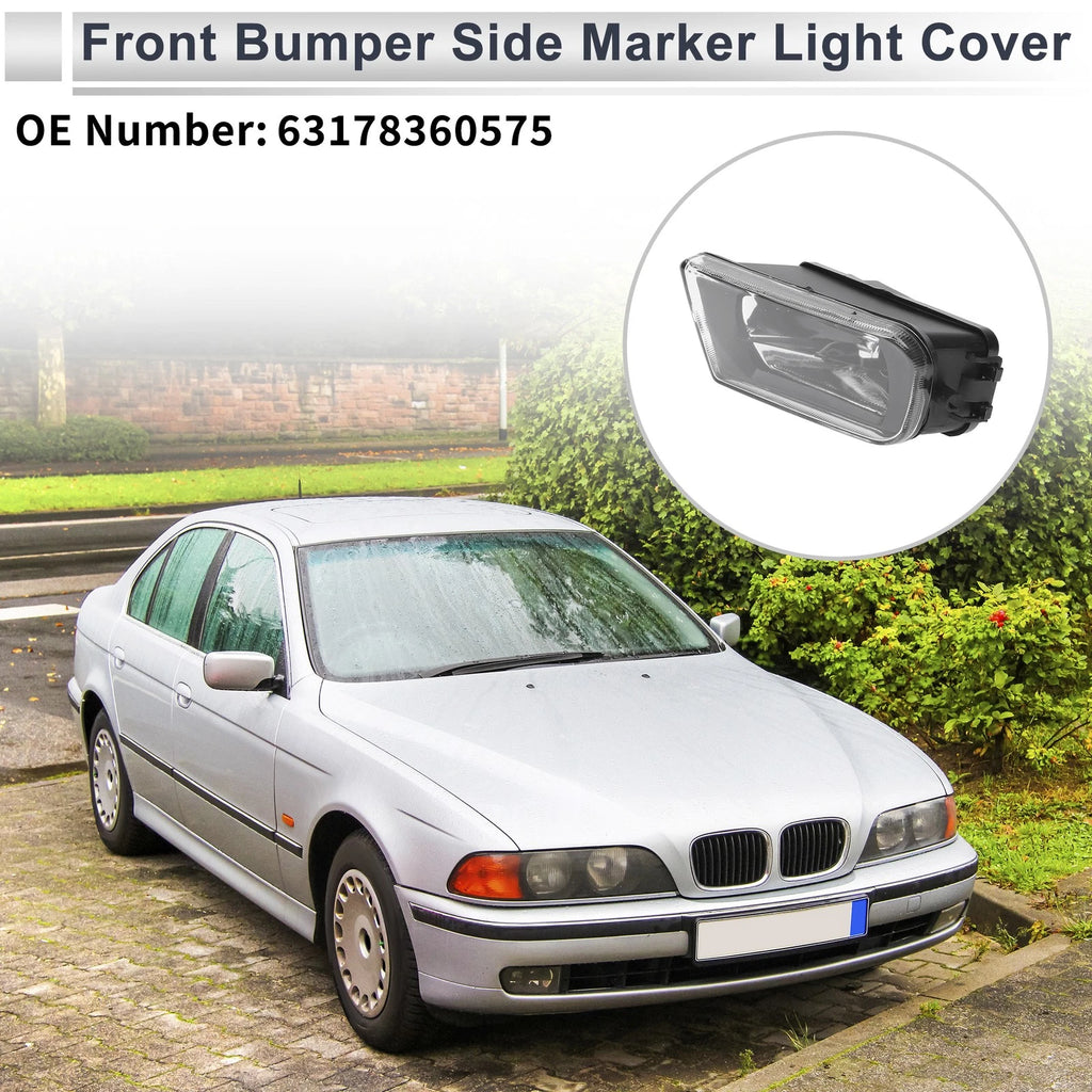 1 Pc Left Front Bumper Side Marker Light Cover for BMW E39 Z3 (1997–2003) No. 63178360575