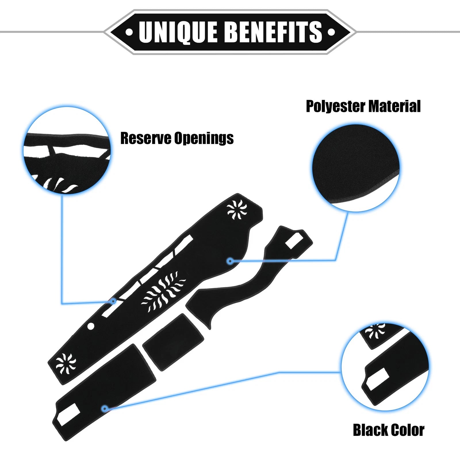 Dashboard Cover Mat Protector for Lexus IS 30 Series (2013–2023) Black