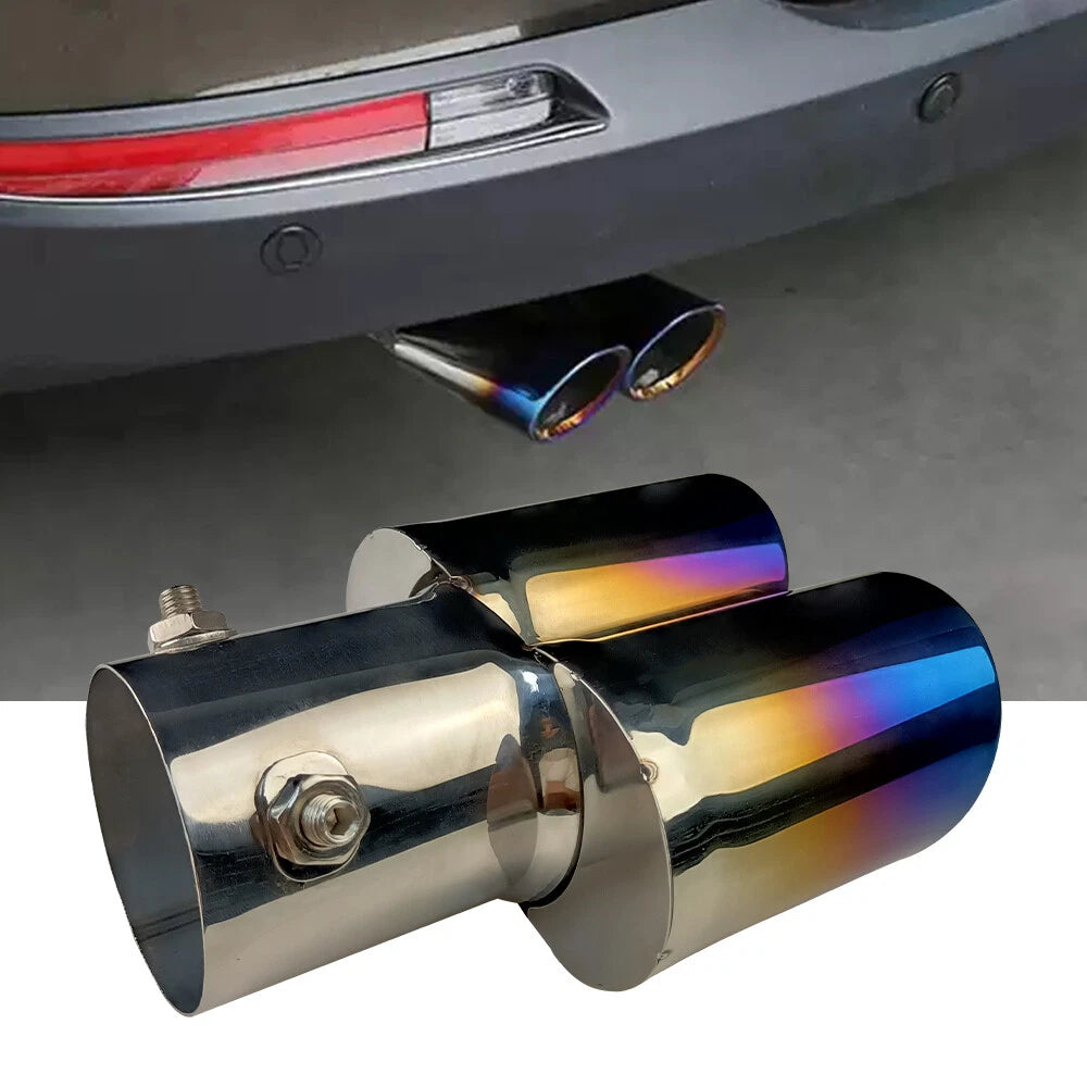 Dual Pipe Exhaust Tip for Universal Fit (Stainless Steel)