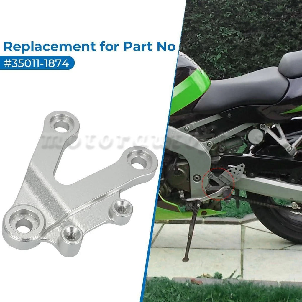 Front Left Foot Peg Support Bracket 35011-1874 for Kawasaki ZX-6R, ZX-9R, ZZR600 (1995–2006)