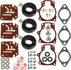 3X Carburetor Rebuild Kit for BRP OMC Johnson Evinrude (396701, 398729, 392061)