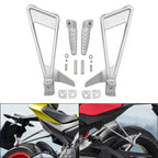 Set of 2 Passenger Foot Pegs Footrest Mount Bracket for Aprilia RS660 (2021–2025)