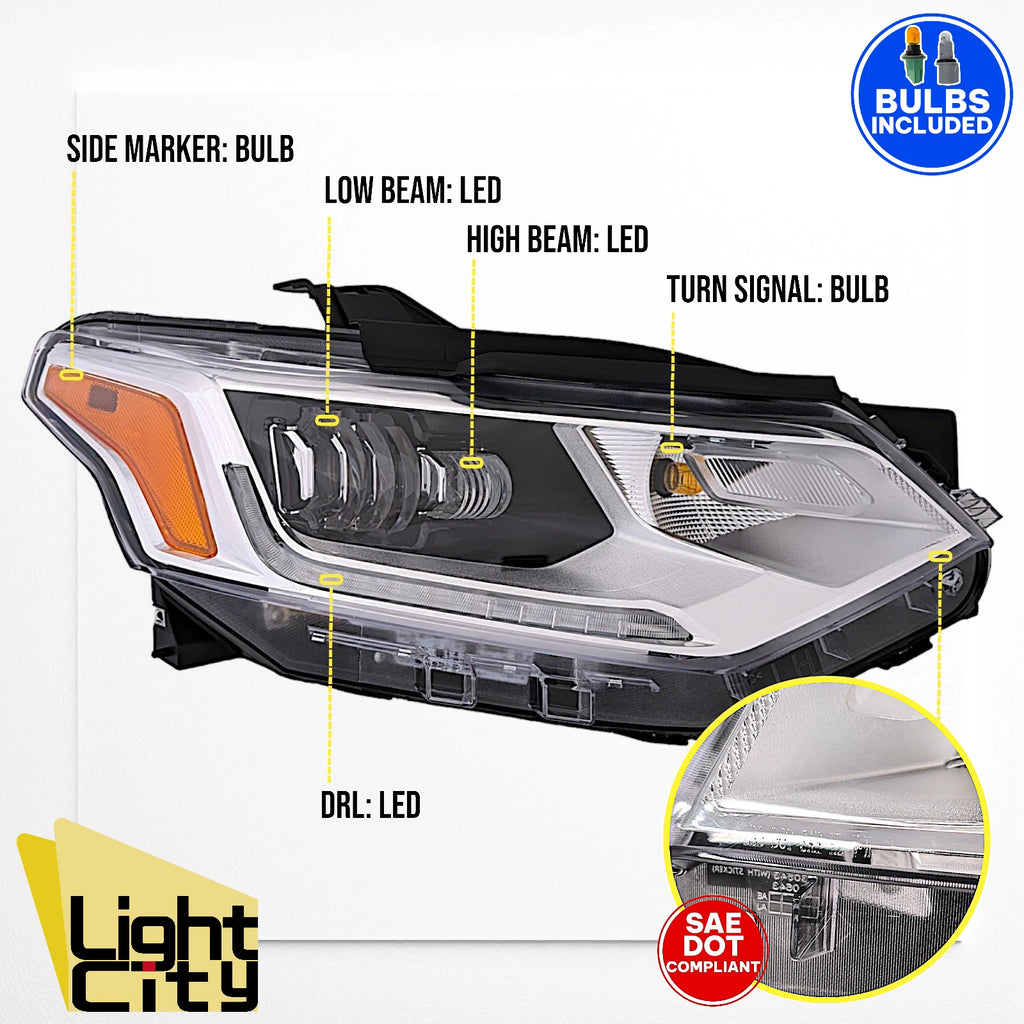 Full LED Headlight Assembly RH for Chevy Traverse (2018–2021)