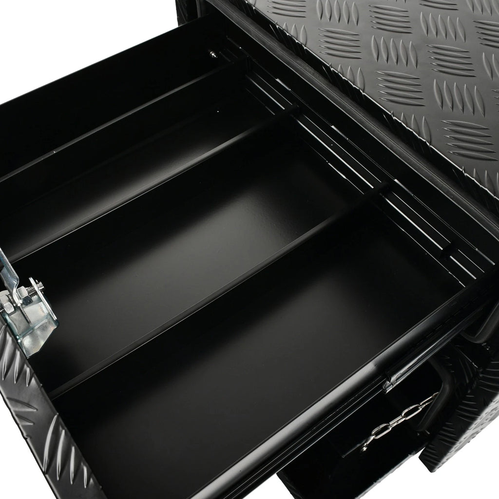 Aluminum Underbody Tool Box for Truck (24"x18"x20") Black