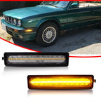 Clear Lens Amber LED Side Marker Lights for BMW E30 E34 (1982–1996)