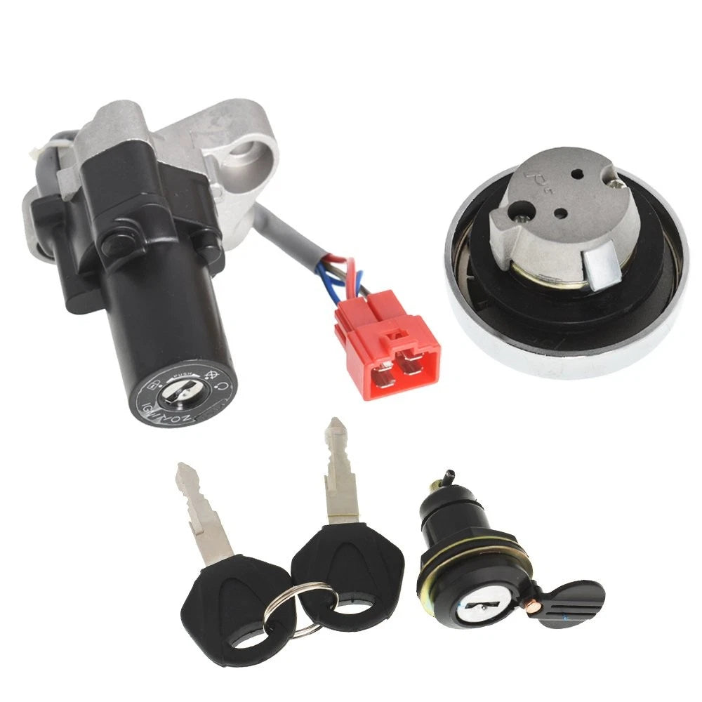 Ignition Switch Fuel Cap Seat Lock Keys for Yamaha V-Star 650 1100 (1999–2016)