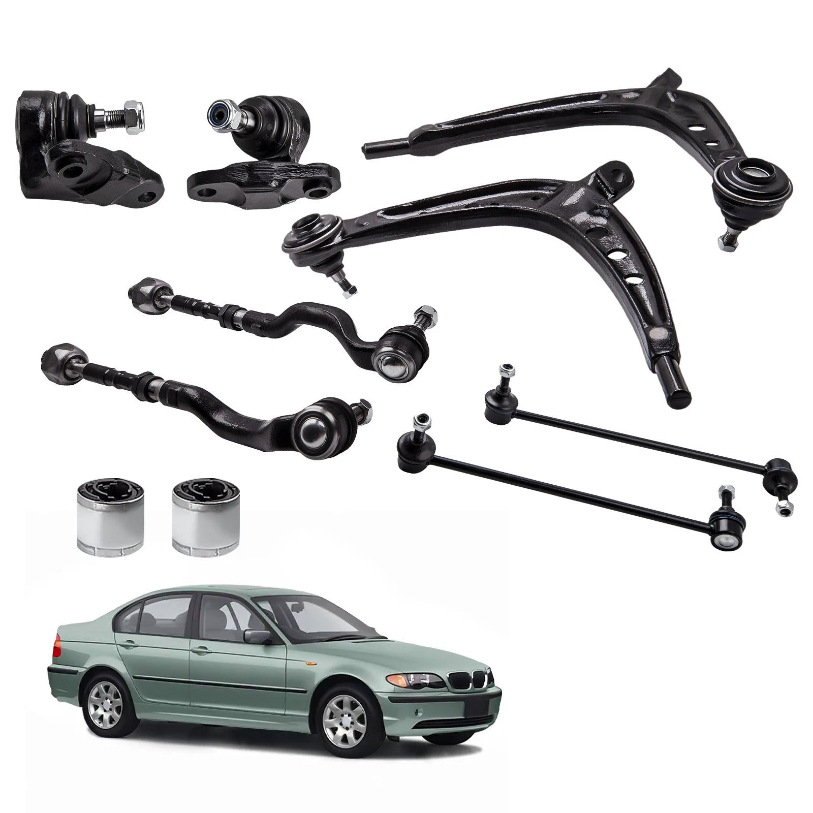10x Suspension Kit Control Arm Sway Bar for BMW E46 325xi 330xi (2001–2005)