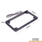 Black Motorcycle License Plate Frame Holder with LED Lights for Motorcycles