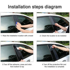 8pcs Glossy Black Window Pillar Post Trim for Nissan Rogue (2014-2020)