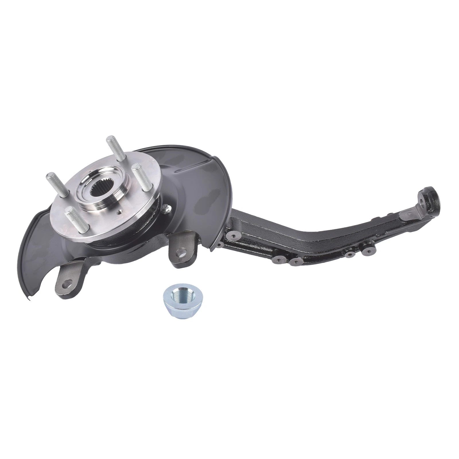 4-Stud Hub Black Front Right Steering Knuckle for Honda Accord (1990–1993) Ref: 45255-SS0-000